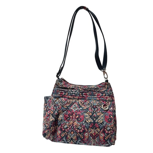 Travelon Quilted Paisley Crossbody Bag With Adjustable Strap - Picture 1 of 16